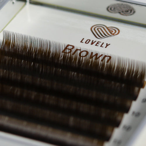 Brown Eyelash Extensions - 20 Lines
