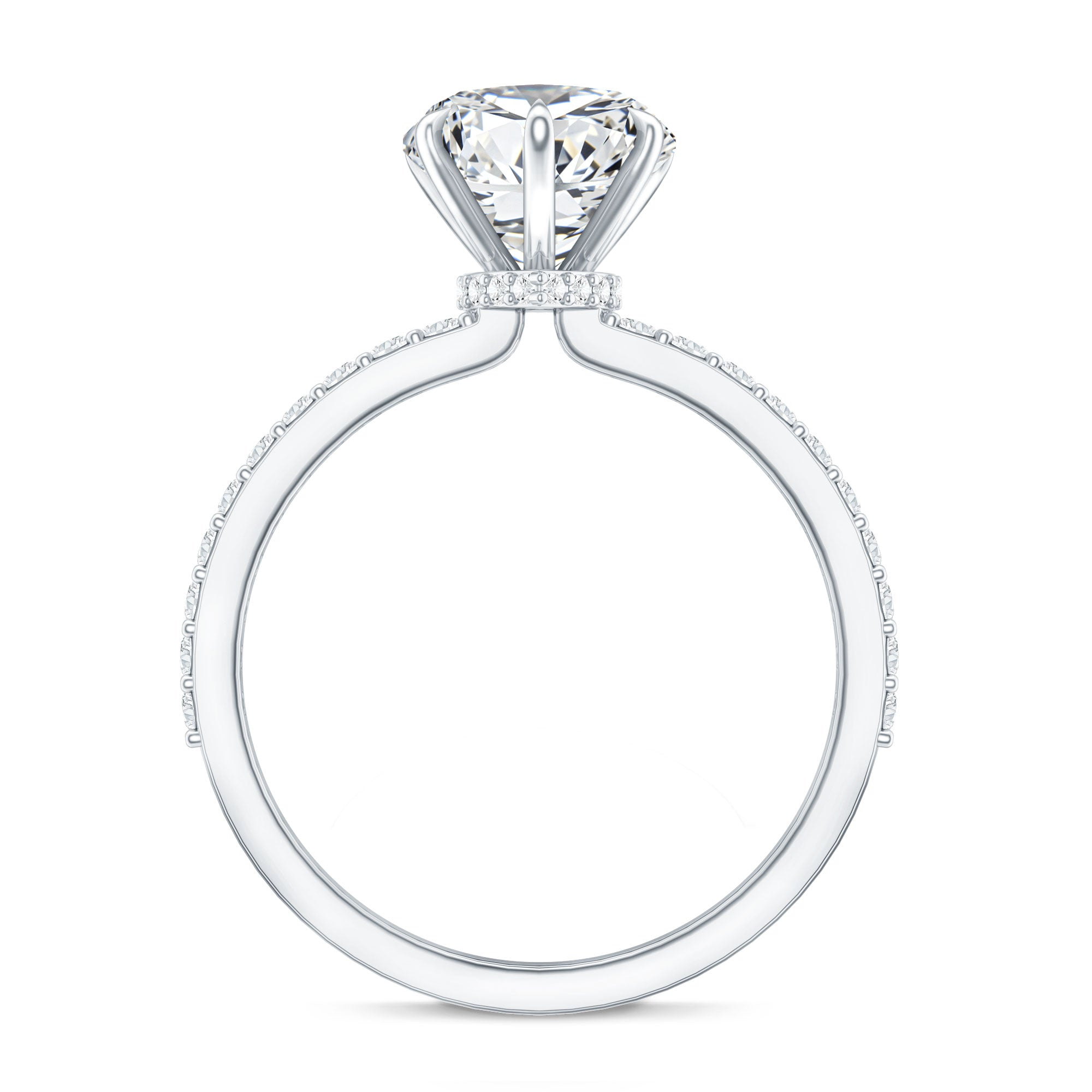 2 Carat Lab Grown Diamond Heart Engagement Ring for Her
