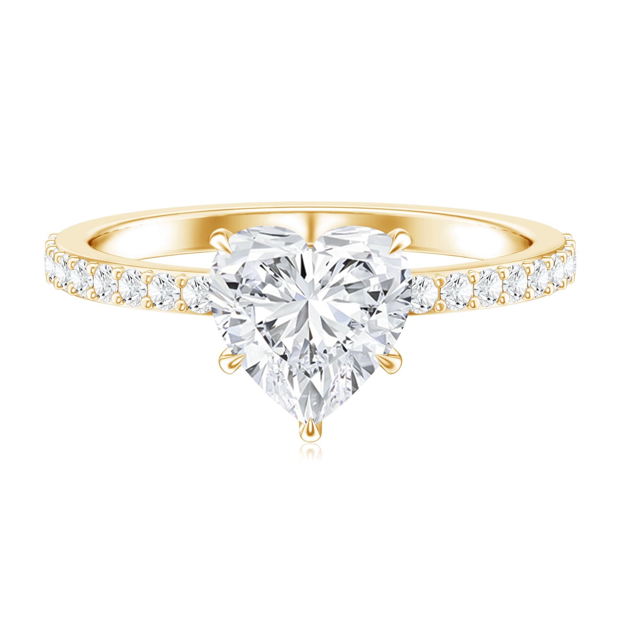 2 Carat Lab Grown Diamond Heart Engagement Ring for Her