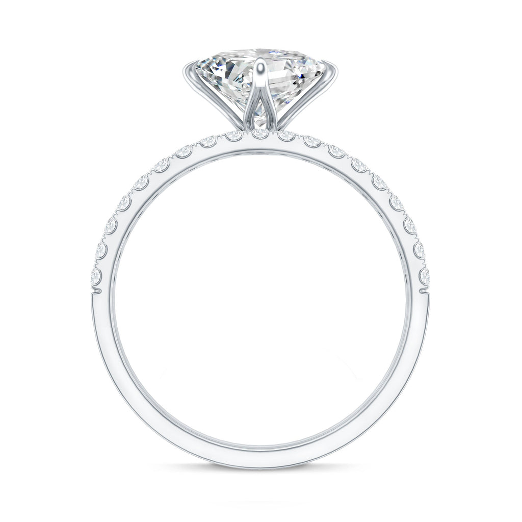 Princess Cut Lab Grown Diamond Ring With Wedding Band