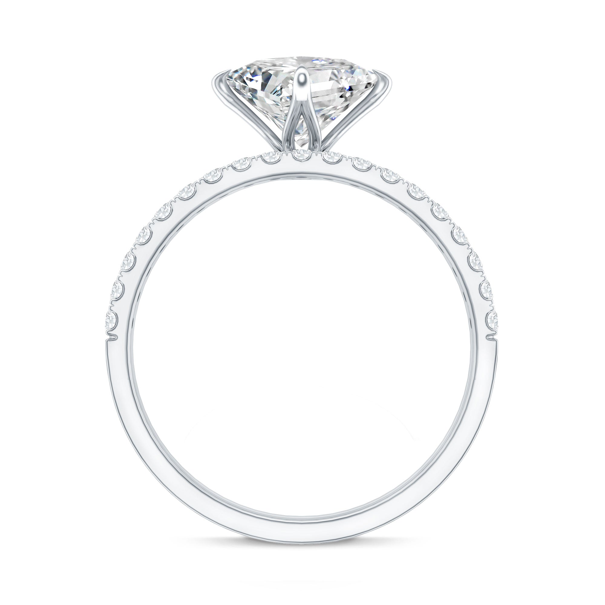 Princess Cut Lab Grown Diamond Ring With Wedding Band